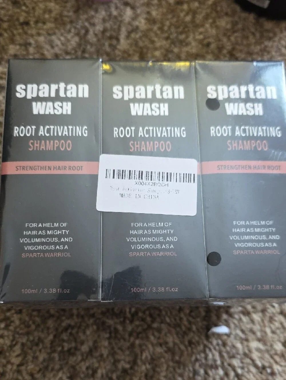 Spartan Wash Root Activating Shampoo + Assorted Men’s Grooming Trio